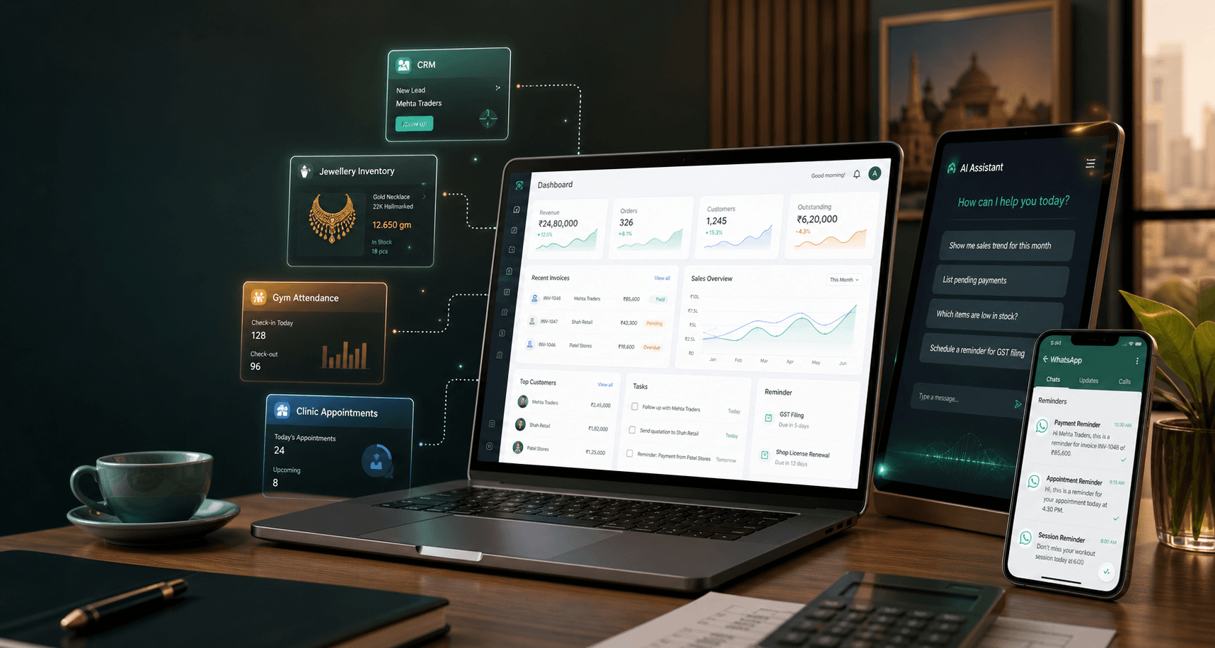ManarqOS AI powered business software dashboard